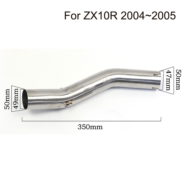2004-2005 Kawasaki ZX10R Motorcycle Exhaust Middle Pipe 51mm Escape Moto Bike Link Tube